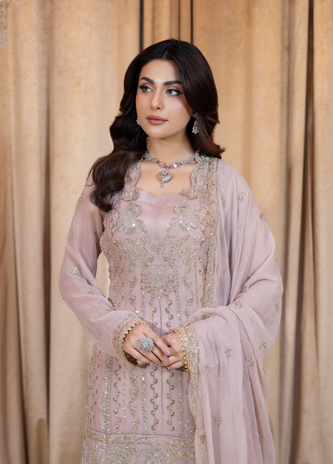 Daastan Raum by Sarb Unstitched Embroidered Chiffon 3 Piece Suit RS26UCD DCL-02 - Festive Collection