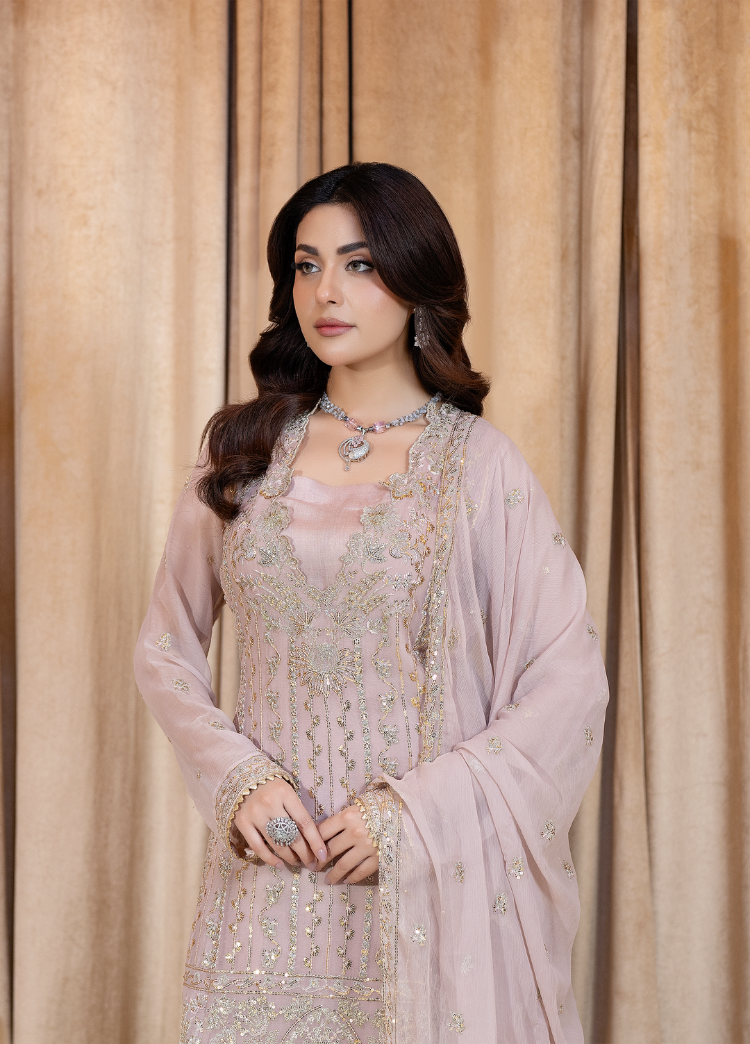 Daastan Raum by Sarb Unstitched Embroidered Chiffon 3 Piece Suit RS26UCD DCL-02 - Festive Collection