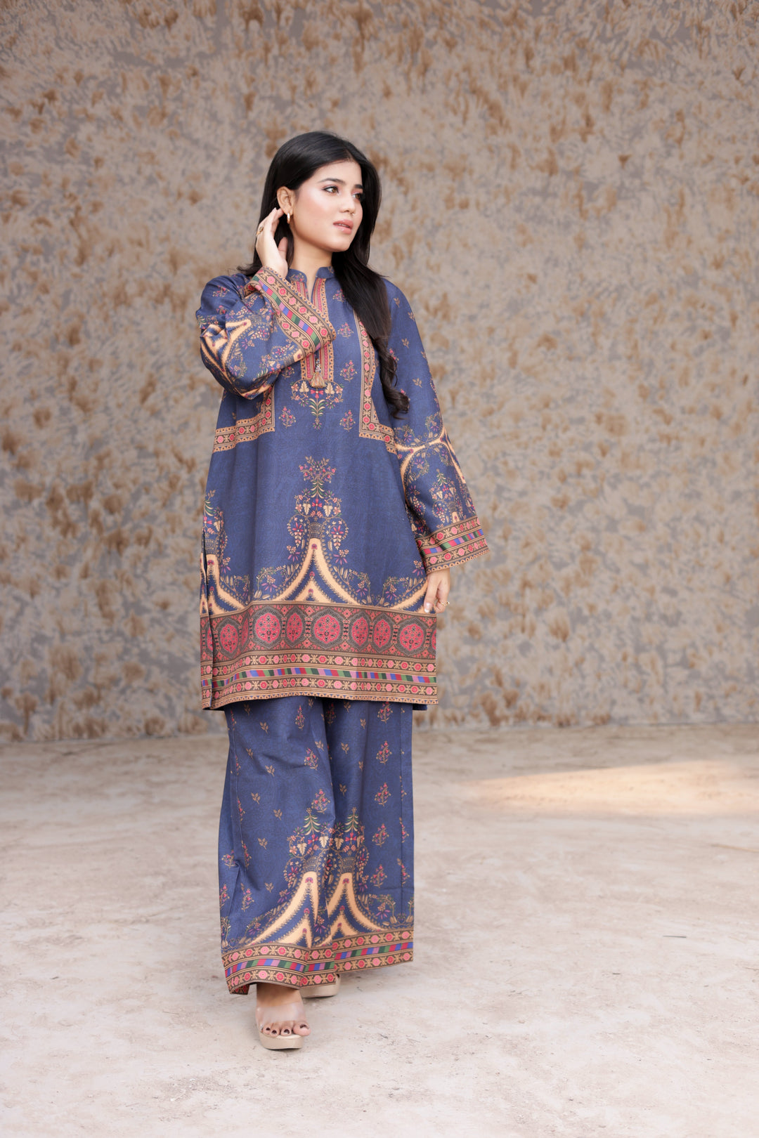 Firdous Women Pret Printed Cotton 2 Piece Signature Navy ATP-35 - Summer Collection
