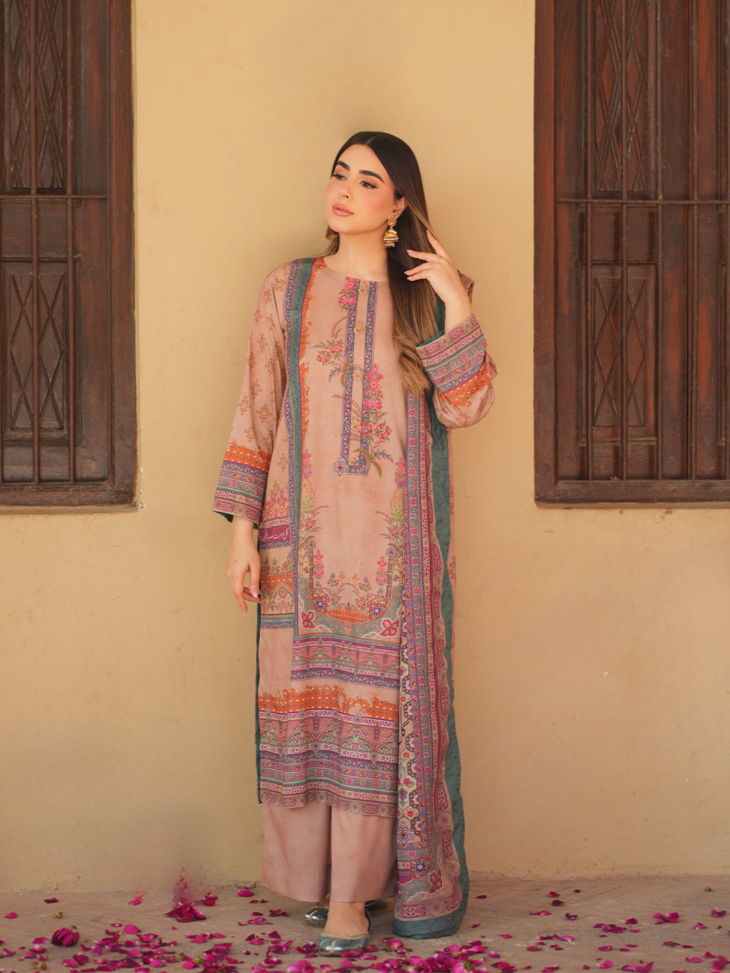 TNG Women Luxury Pret Printed Crepe 2 Piece Suit Aina - Casual Collection