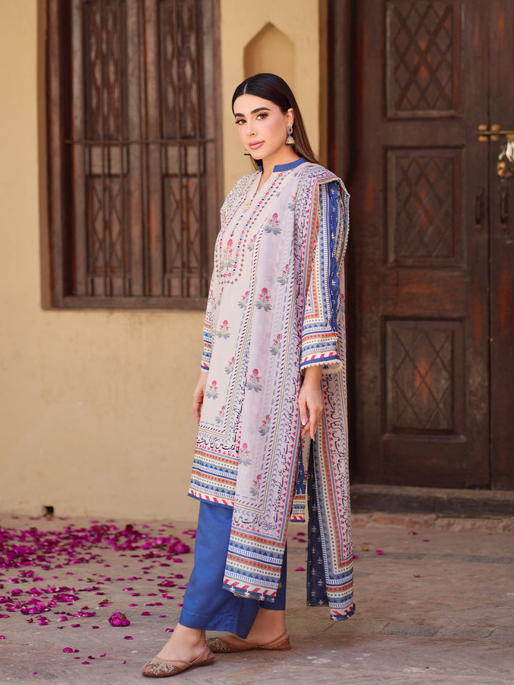 TNG Women Luxury Pret Printed Crepe 3 Piece Suit Asbaab - Casual Collection