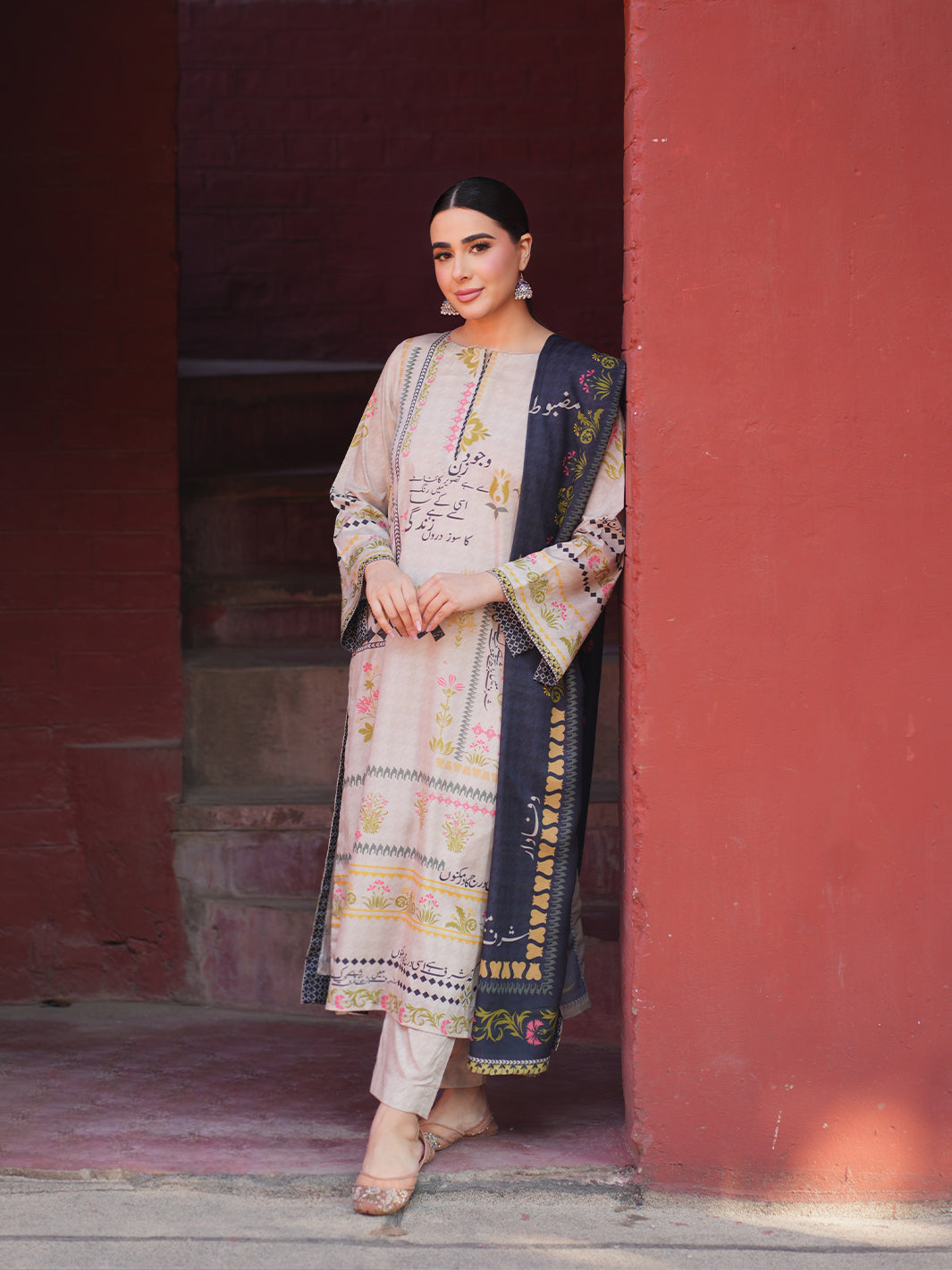 TNG Women Luxury Pret Printed Crepe 2 Piece Suit Quwwat - Casual Collection