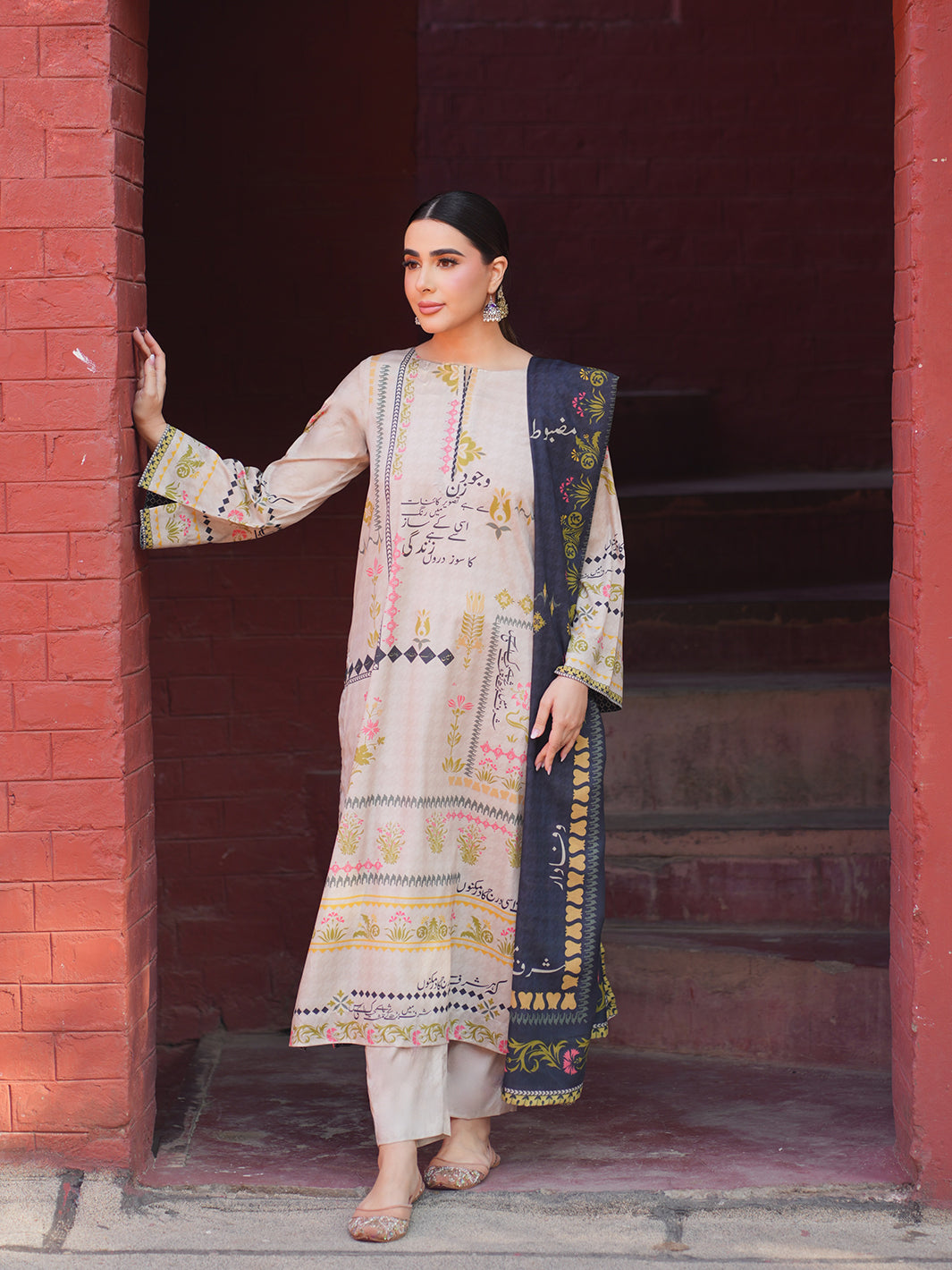 TNG Women Luxury Pret Printed Crepe 2 Piece Suit Quwwat - Casual Collection