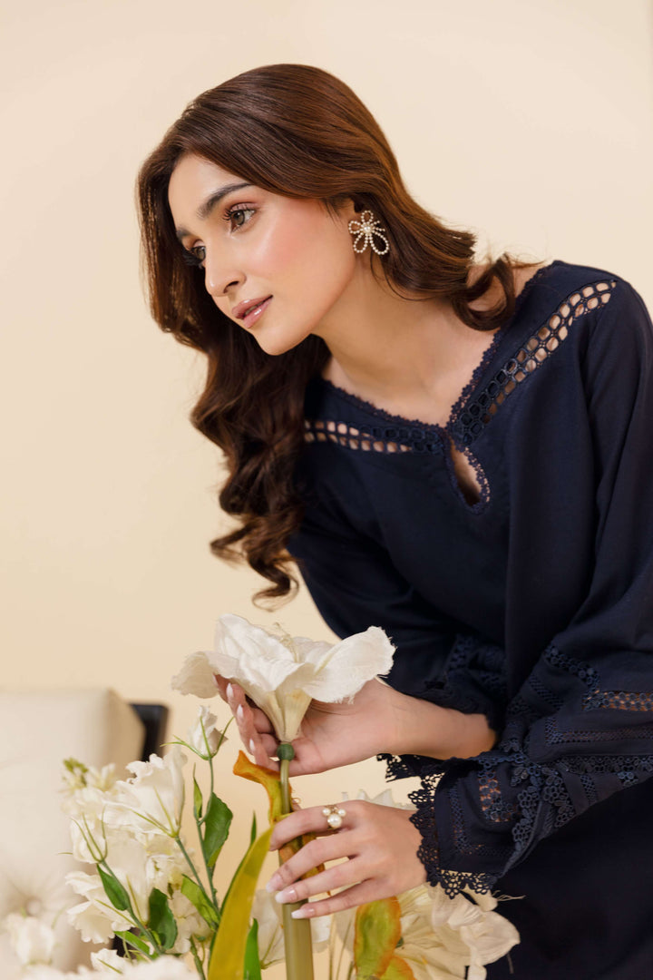 Manara by Maria Pret Wardrobe Embroidered 2 Piece Blue Karandi Midnora - Winter Collection