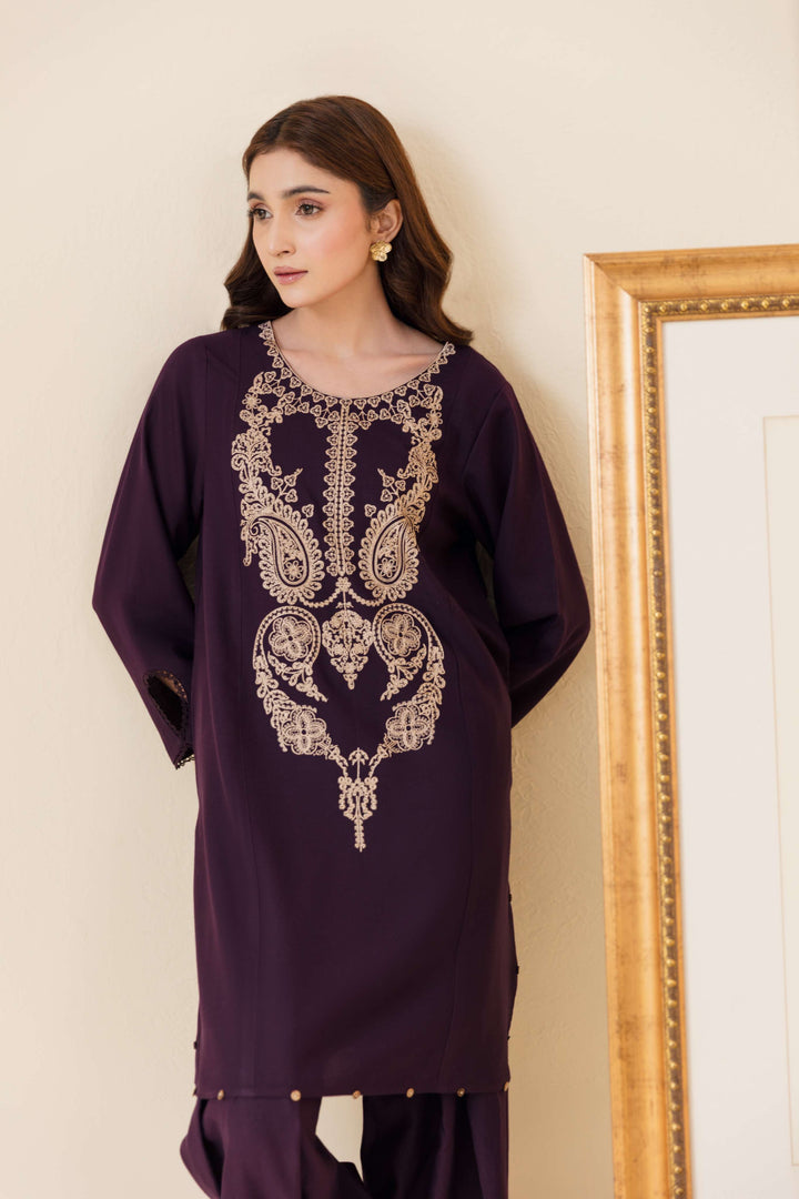 Manara by Maria Pret Wardrobe Embroidered 2 Piece Blue Dhanak Zavya - Winter Collection