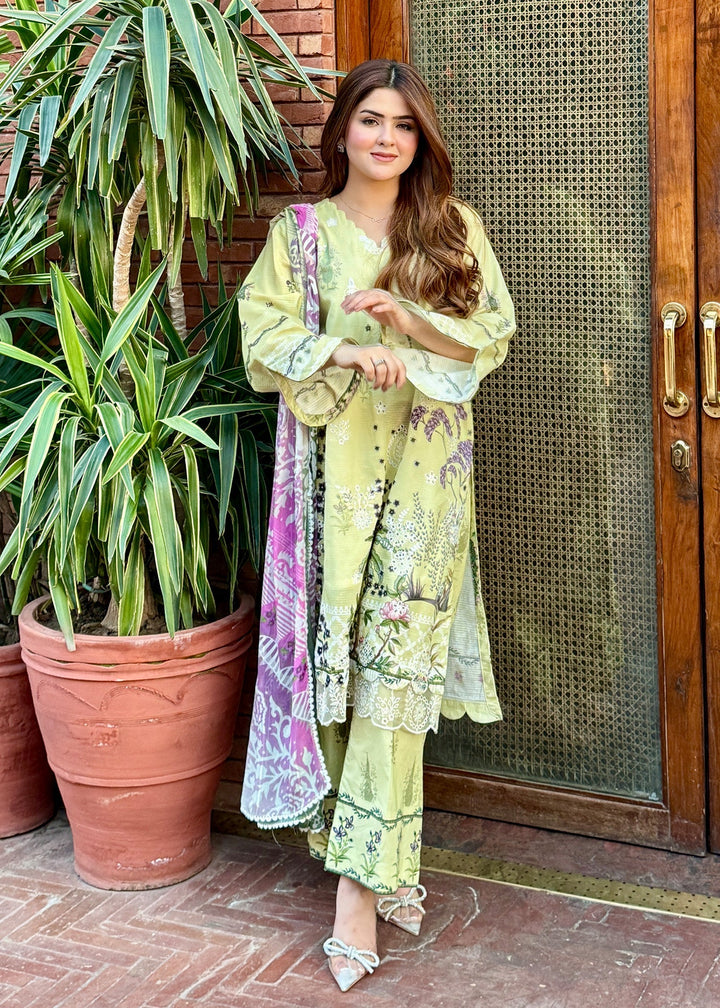 Solace by Meerak RTW Embroidered Lawn 3 Piece Suit DL-04 - Casual Collection