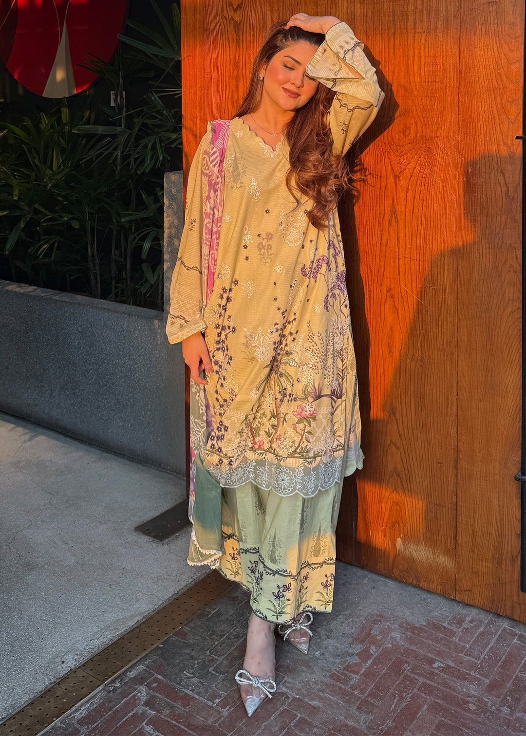 Solace by Meerak RTW Embroidered Lawn 3 Piece Suit DL-04 - Casual Collection