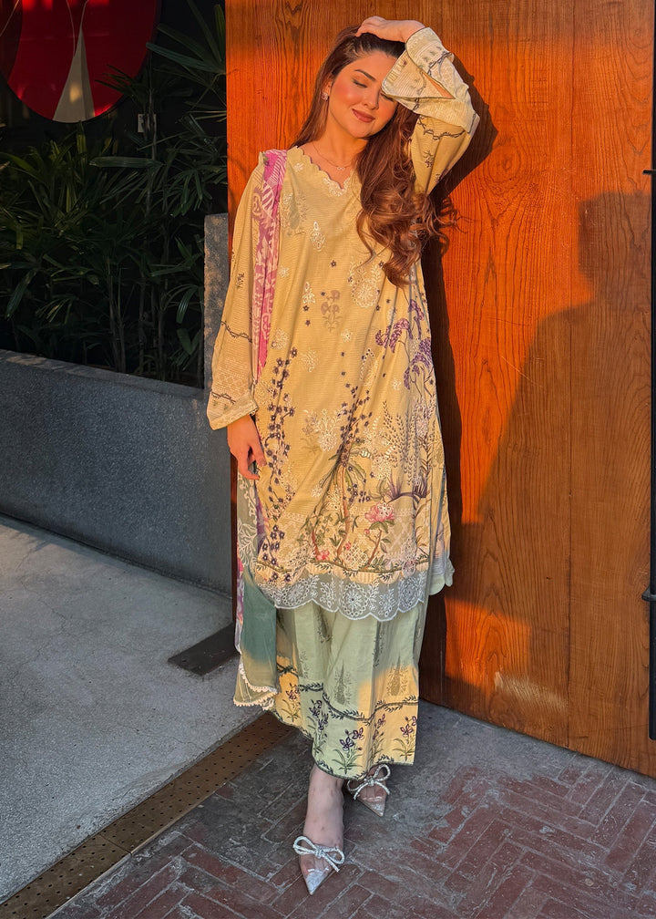 Solace by Meerak RTW Embroidered Lawn 3 Piece Suit DL-04 - Casual Collection