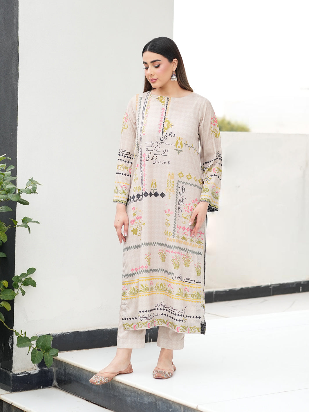TNG Women Luxury Pret Printed Crepe 2 Piece Suit Quwwat - Casual Collection