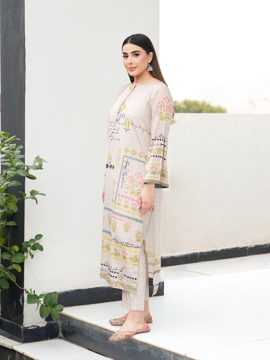 TNG Women Luxury Pret Printed Crepe 2 Piece Suit Quwwat - Casual Collection