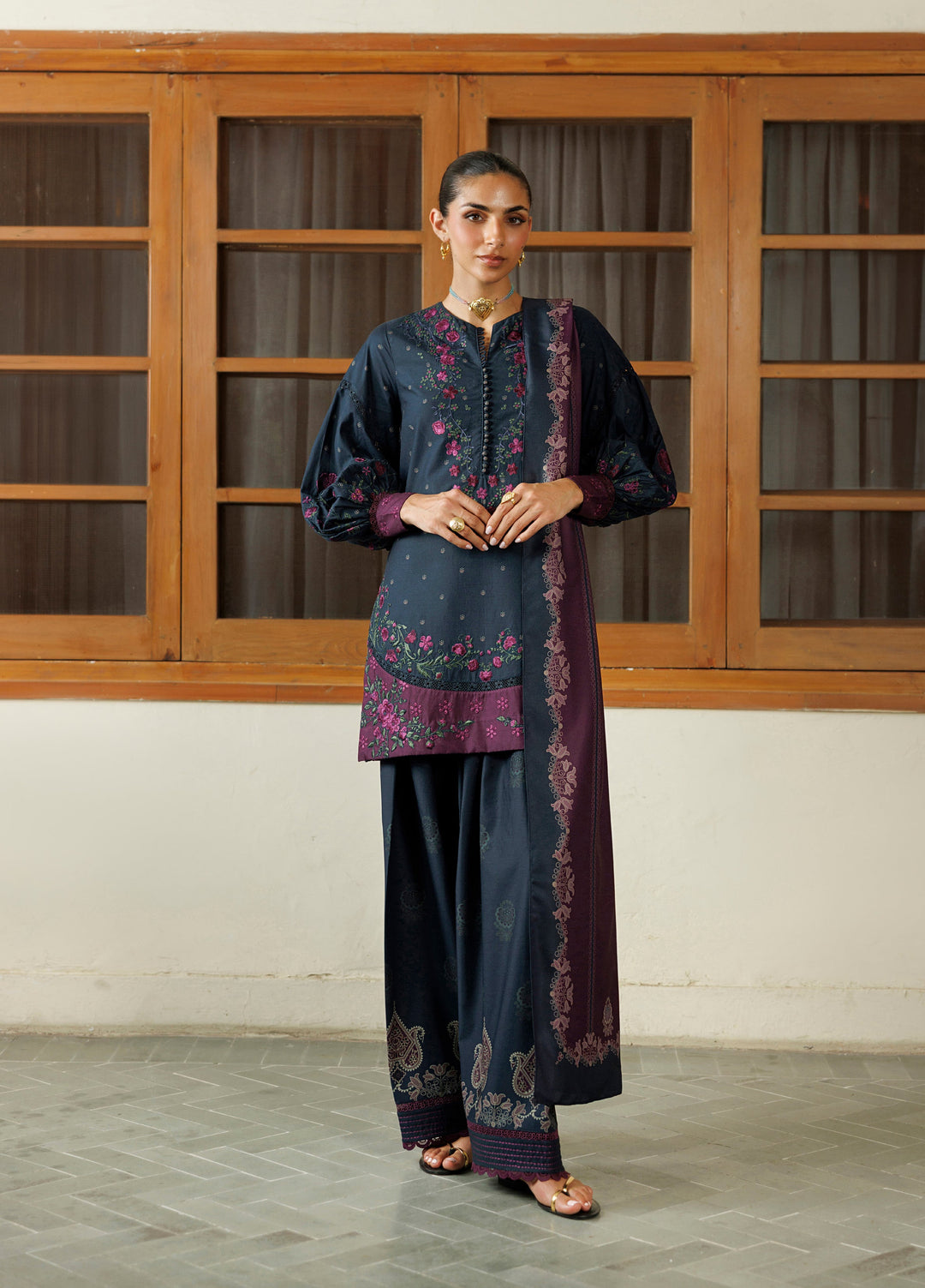 Pre Fall by Iznik Unstitched Embroidered Viscose Linen 3 Piece Suit IZ26UPVC IPF-26 - Casual Collection