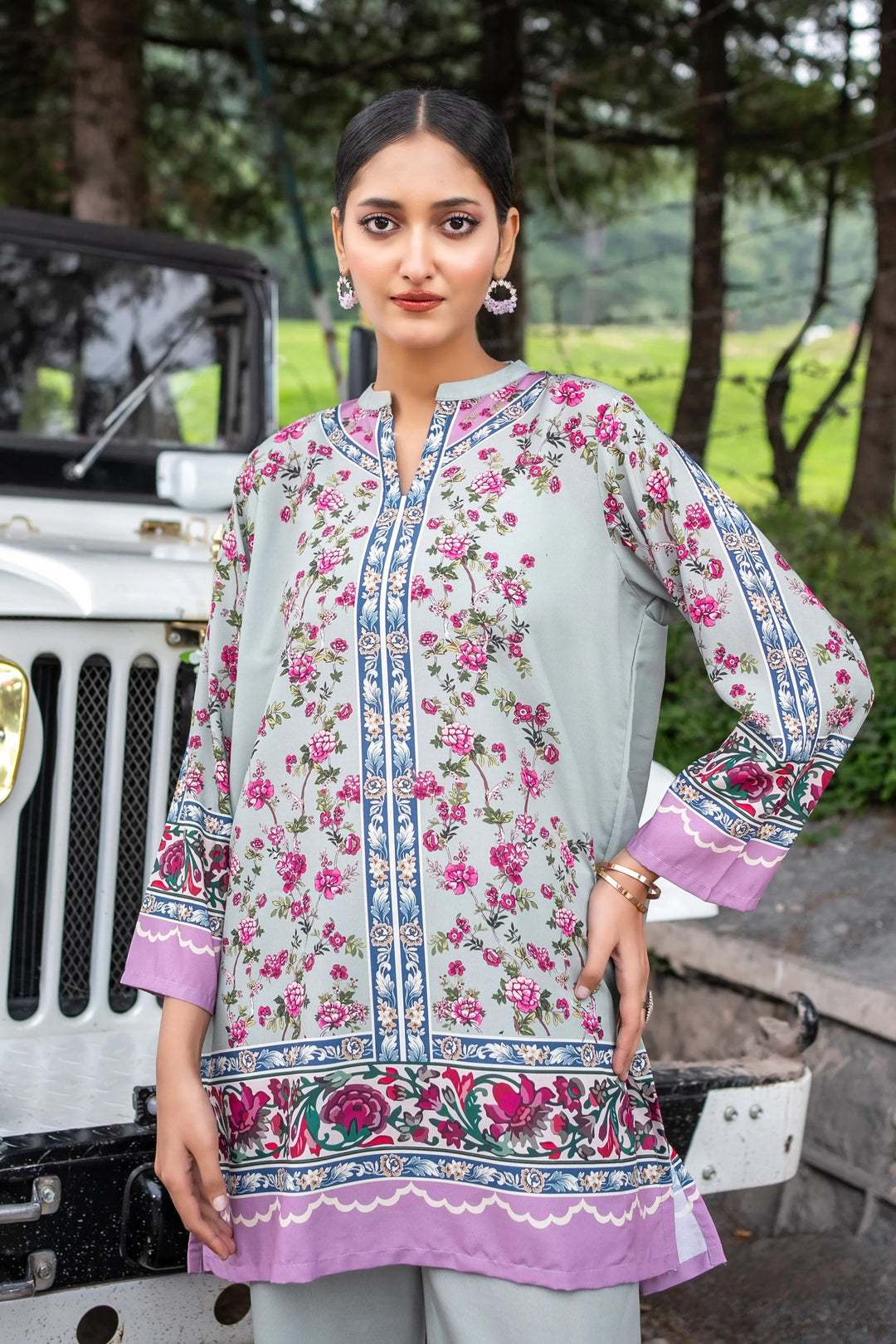 Dhaga Women Pret Printed 2 Piece poly cambric Ivy SS25DSP318 - Summer Collection