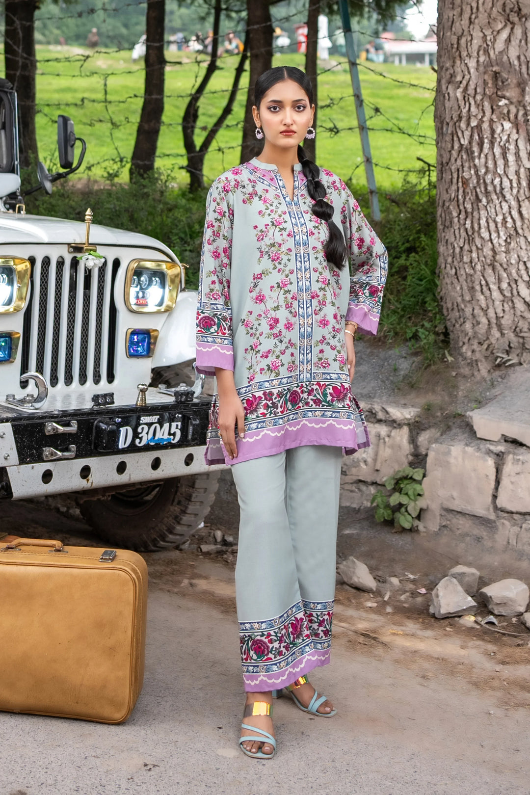 Dhaga Women Pret Printed 2 Piece poly cambric Ivy SS25DSP318 - Summer Collection