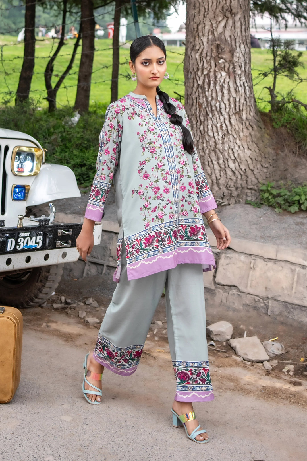 Dhaga Women Pret Printed 2 Piece poly cambric Ivy SS25DSP318 - Summer Collection