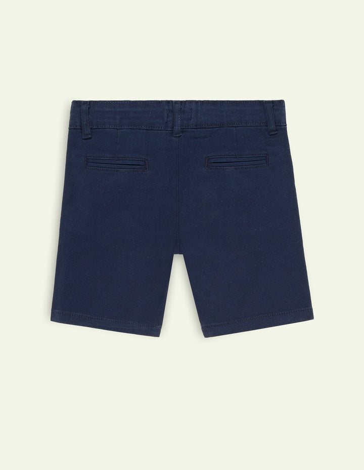 Ixample Boys RTW Solids Cotton Twill 1 Piece Navy Chino Short - Casual Collection