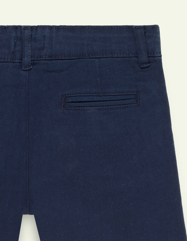 Ixample Boys RTW Solids Cotton Twill 1 Piece Navy Chino Short - Casual Collection
