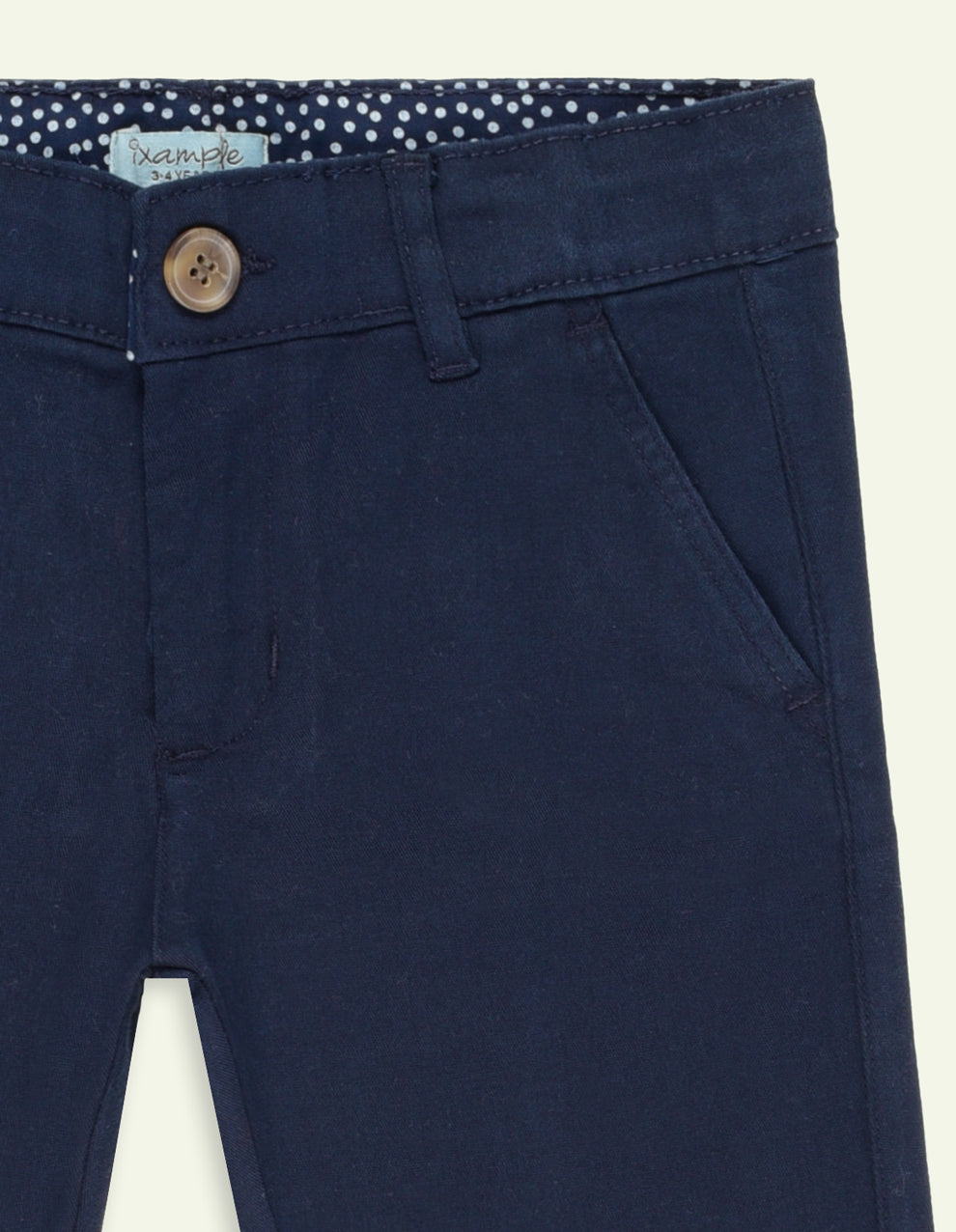 Ixample Boys RTW Solids Cotton Twill 1 Piece Navy Chino Short - Casual Collection