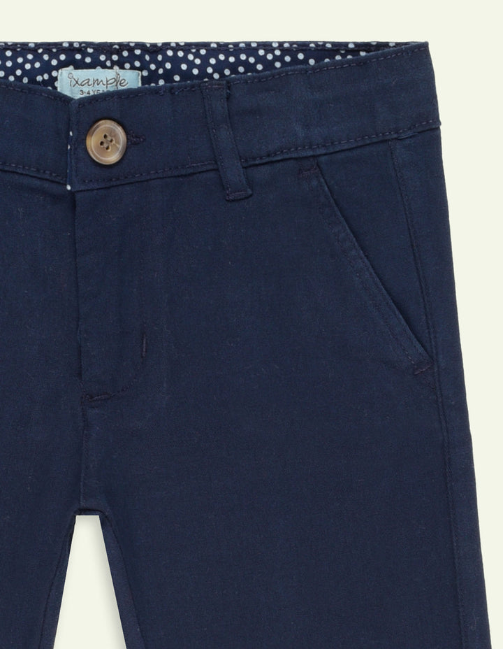 Ixample Boys RTW Solids Cotton Twill 1 Piece Navy Chino Short - Casual Collection