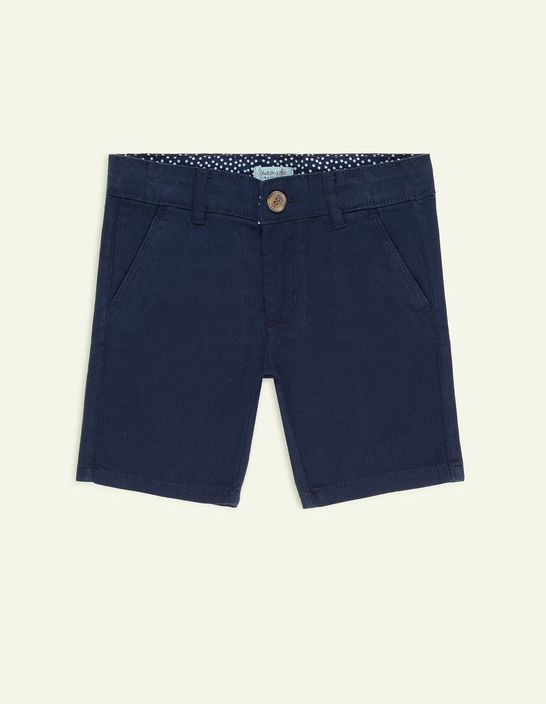 Ixample Boys RTW Solids Cotton Twill 1 Piece Navy Chino Short - Casual Collection
