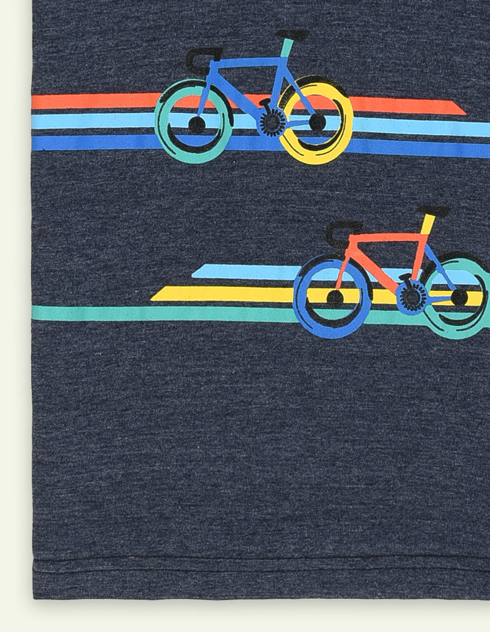 Ixample Boys RTW Printed Jersey 1 Piece Melange Bicycle Graphic Tee - Casual Collection