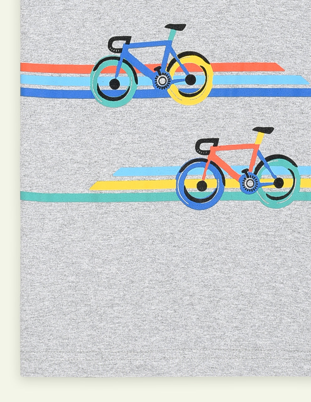 Ixample Boys RTW Printed Jersey 1 Piece Heather Grey Bicycle Graphic Tee - Casual Collection