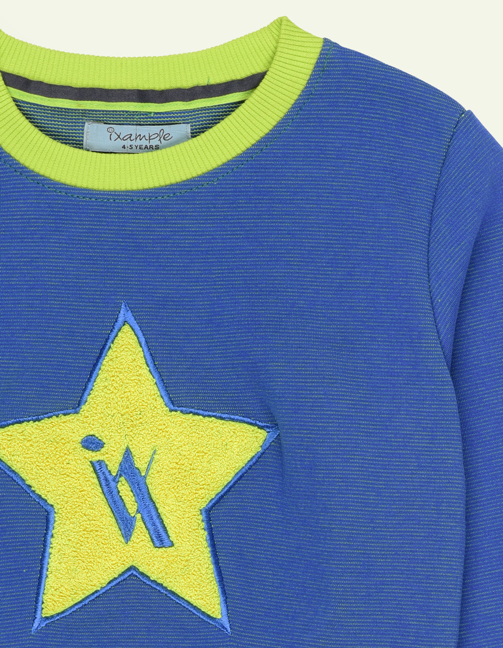 Ixample Kids Pret 1 Piece Embroidered Blue Star Sweatshirt - Winter Collection