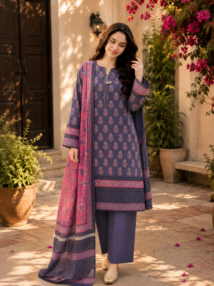 Platinum Jaipuri by HZ Textiles Unstitched Printed Lawn 3 Piece Suit PJB - 3234 Casual Collection