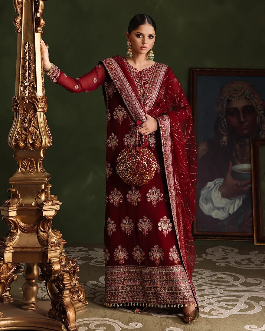 Royale Eternel by Roheenaz Unstitched Embroidered Chiffon 3 Piece Suit RN26URE Imperial Grace RUNCH260101 - Wedding Collection