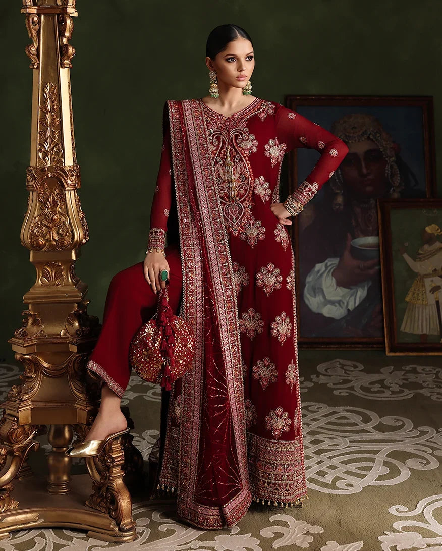 Royale Eternel by Roheenaz Unstitched Embroidered Chiffon 3 Piece Suit RN26URE Imperial Grace RUNCH260101 - Wedding Collection