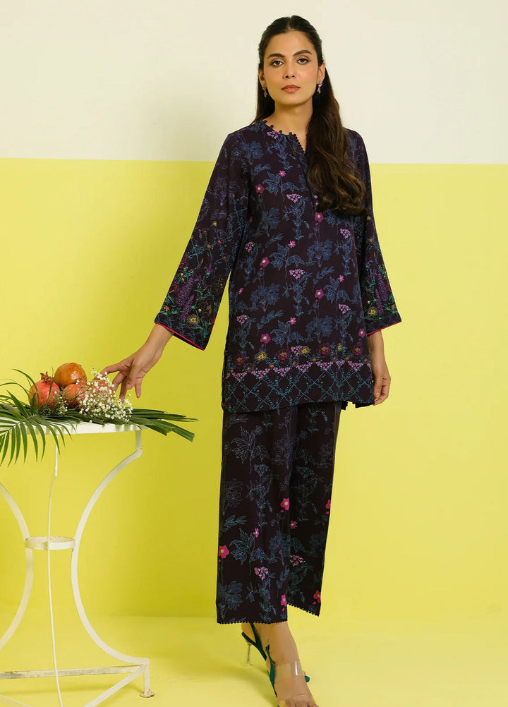 Elara by Sahar Unstitched Printed 2 Piece Marina Twill SHR25EP Iris Charm - Casual Collection