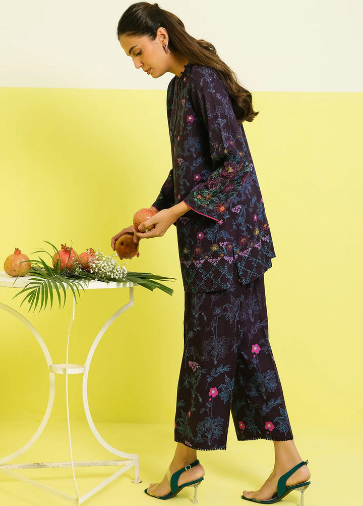 Elara by Sahar Unstitched Printed 2 Piece Marina Twill SHR25EP Iris Charm - Casual Collection