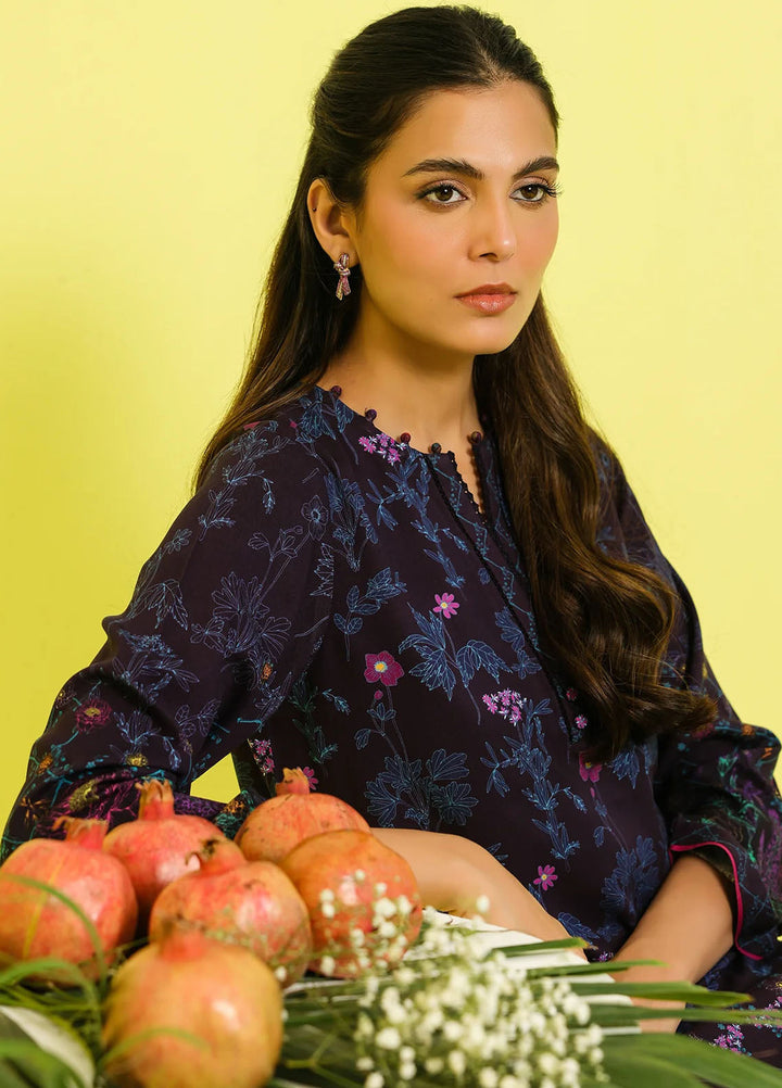 Elara by Sahar Unstitched Printed 2 Piece Marina Twill SHR25EP Iris Charm - Casual Collection