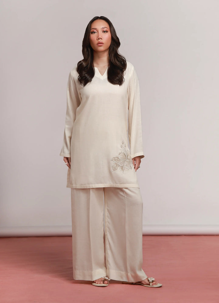 House of Meem RTW Solids Linen 2 Piece Suit Ivory Casual Collection