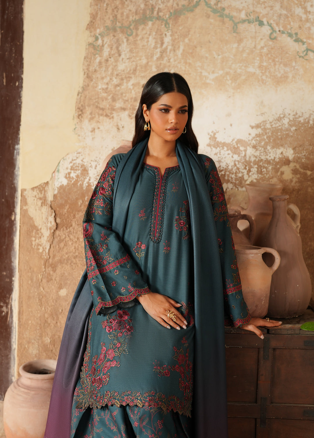 Iznik Pre Fall Printed Linen Suits Unstitched 3 Piece IZ25PF IPF-01 - Winter Collection