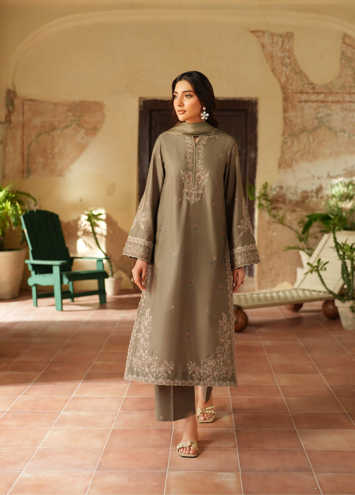 Iznik Pre Fall Printed Linen Suits Unstitched 3 Piece IZ25PF IPF-02 - Winter Collection