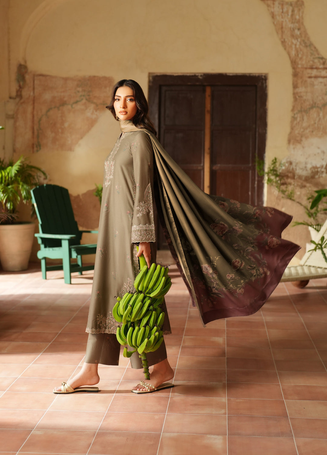 Iznik Pre Fall Printed Linen Suits Unstitched 3 Piece IZ25PF IPF-02 - Winter Collection