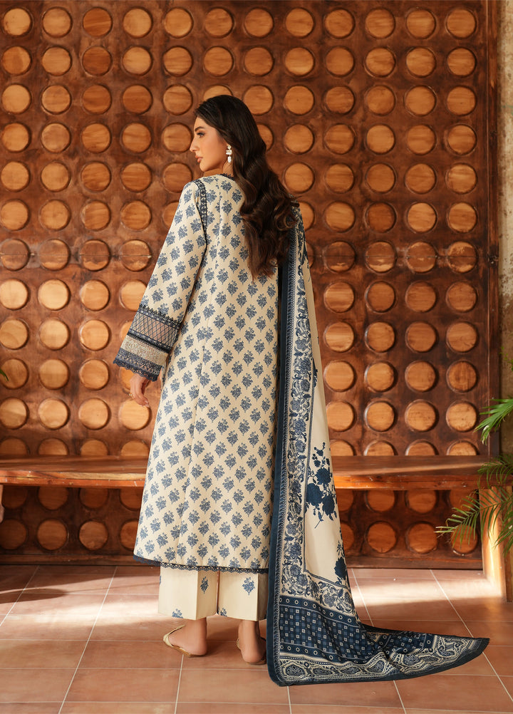 Iznik Pre Fall Printed Linen Suits Unstitched 3 Piece IZ25PF IPF-07 - Winter Collection