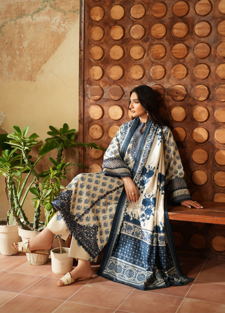 Iznik Pre Fall Printed Linen Suits Unstitched 3 Piece IZ25PF IPF-07 - Winter Collection