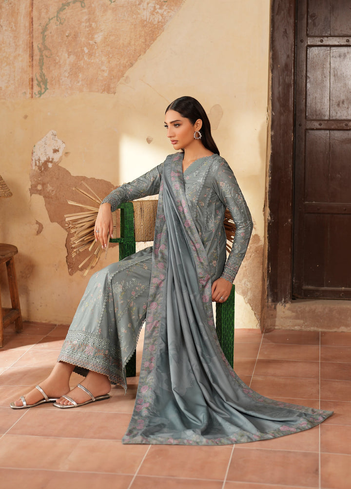 Iznik Pre Fall Printed Linen Suits Unstitched 3 Piece IZ25PF IPF-10 - Winter Collection