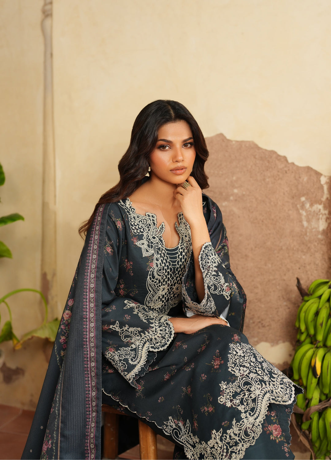 Iznik Pre Fall Printed Linen Suits Unstitched 3 Piece IZ25PF IPF-12 - Winter Collection