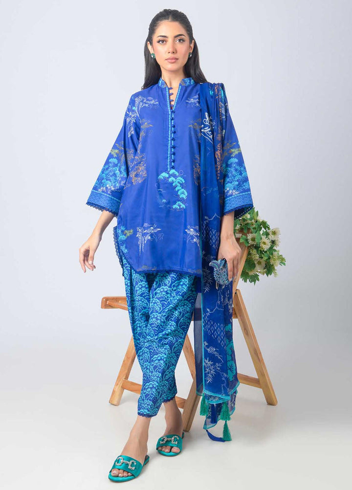 Misaal by Ayesha Somaya Printed Lawn Silk Suits Unstitched 3 Piece MAS25CS Jade - Summer Collection