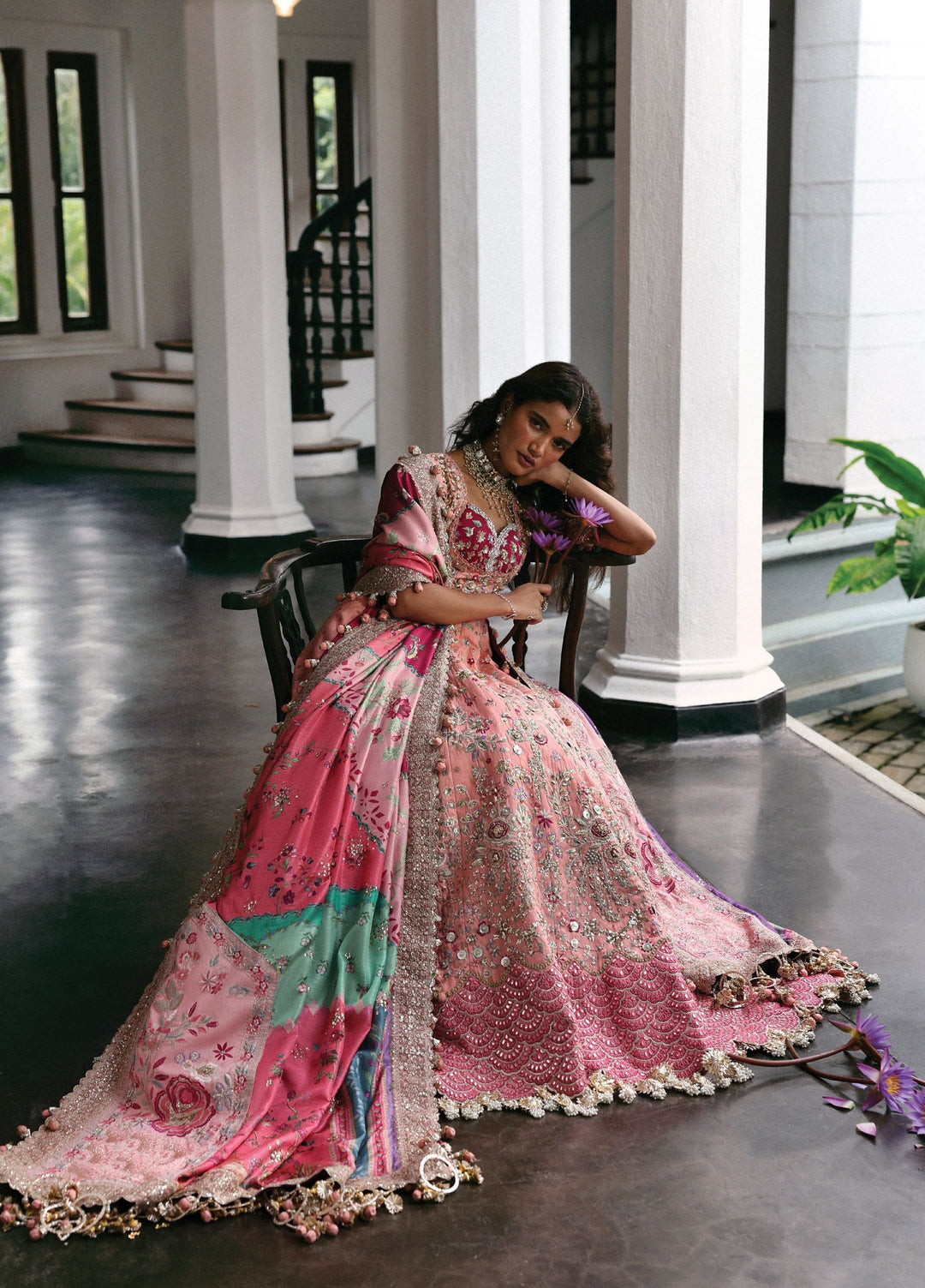 Jardin D Amour by Republic WomensWear Unstitched Embroidered Boski Silk 3 Piece Suit RW26UJA JOLIE FLEUR WU-01 - Wedding Collection