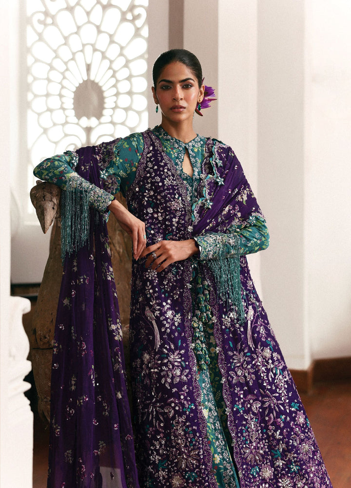 Jardin D Amour by Republic WomensWear Unstitched Embroidered Raw Silk 3 Piece Suit RW26UJA FLEUR DE SOIE WU-07 - Wedding Collection