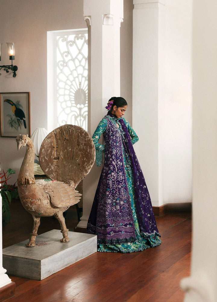 Jardin D Amour by Republic WomensWear Unstitched Embroidered Raw Silk 3 Piece Suit RW26UJA FLEUR DE SOIE WU-07 - Wedding Collection