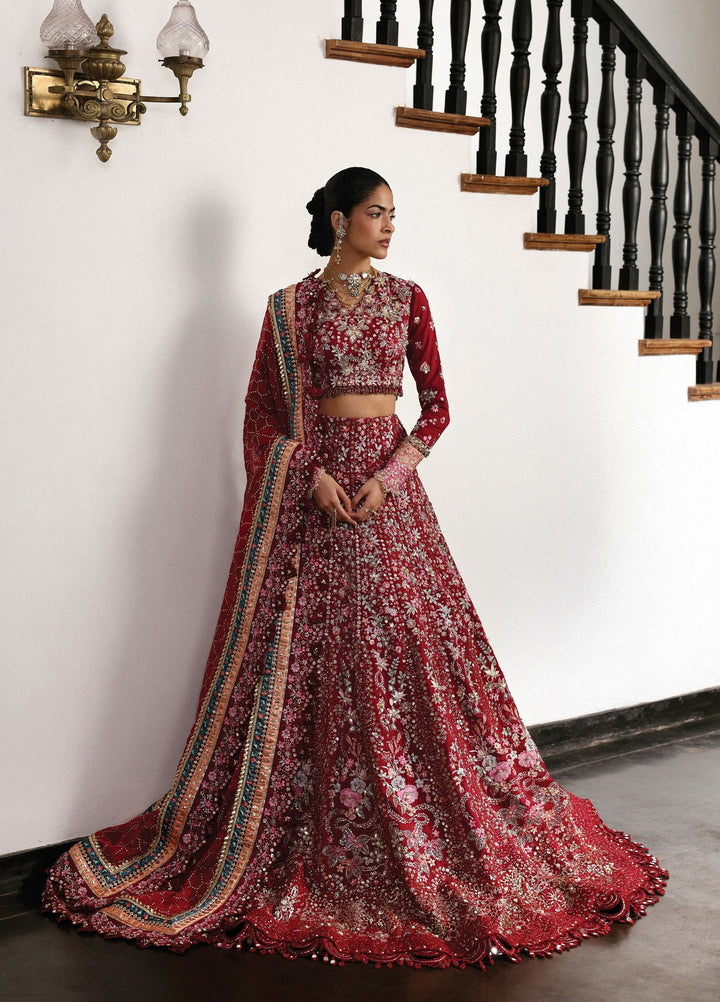 Jardin D Amour by Republic WomensWear Unstitched Embroidered Raw Silk 3 Piece Suit RW26UJA ROSE ETERNELLE WU-08 - Wedding Collection