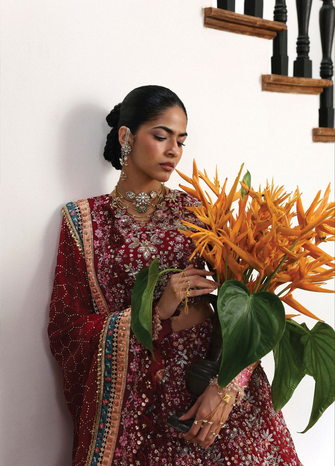 Jardin D Amour by Republic WomensWear Unstitched Embroidered Raw Silk 3 Piece Suit RW26UJA ROSE ETERNELLE WU-08 - Wedding Collection