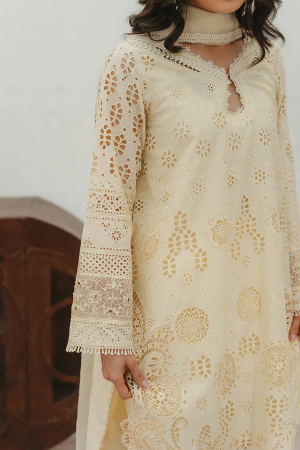 Manara by Maria Embroidered Chikankari 3 Piece Suit JASMINE - Festive Collection