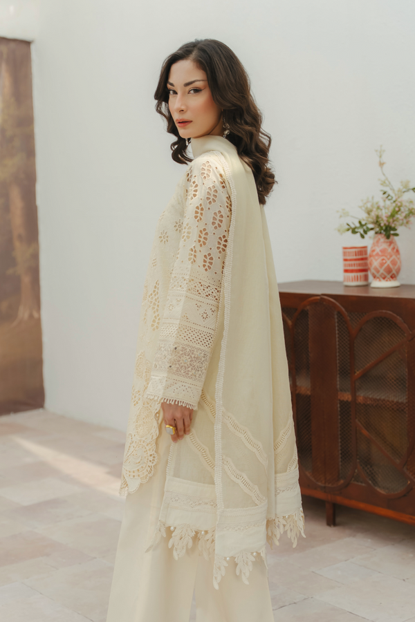 Manara by Maria Embroidered Chikankari 3 Piece Suit JASMINE - Festive Collection
