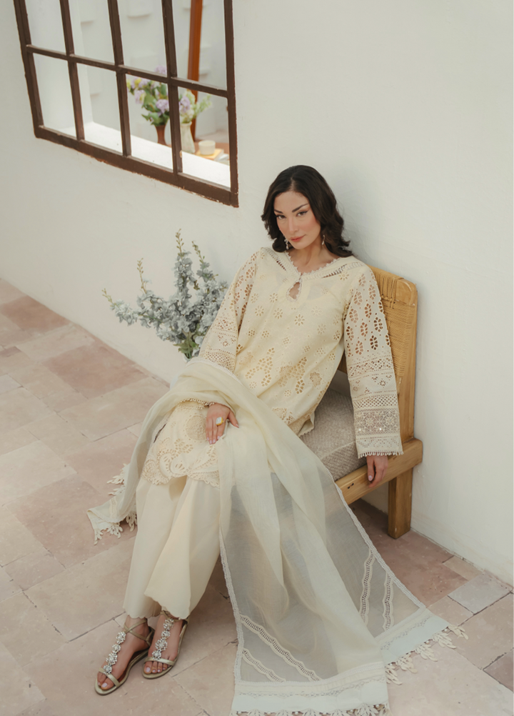 Manara by Maria RTW Embroidered Schiffli 3 Piece Suit MN26RF Jasmine M-01 - Festive Collection