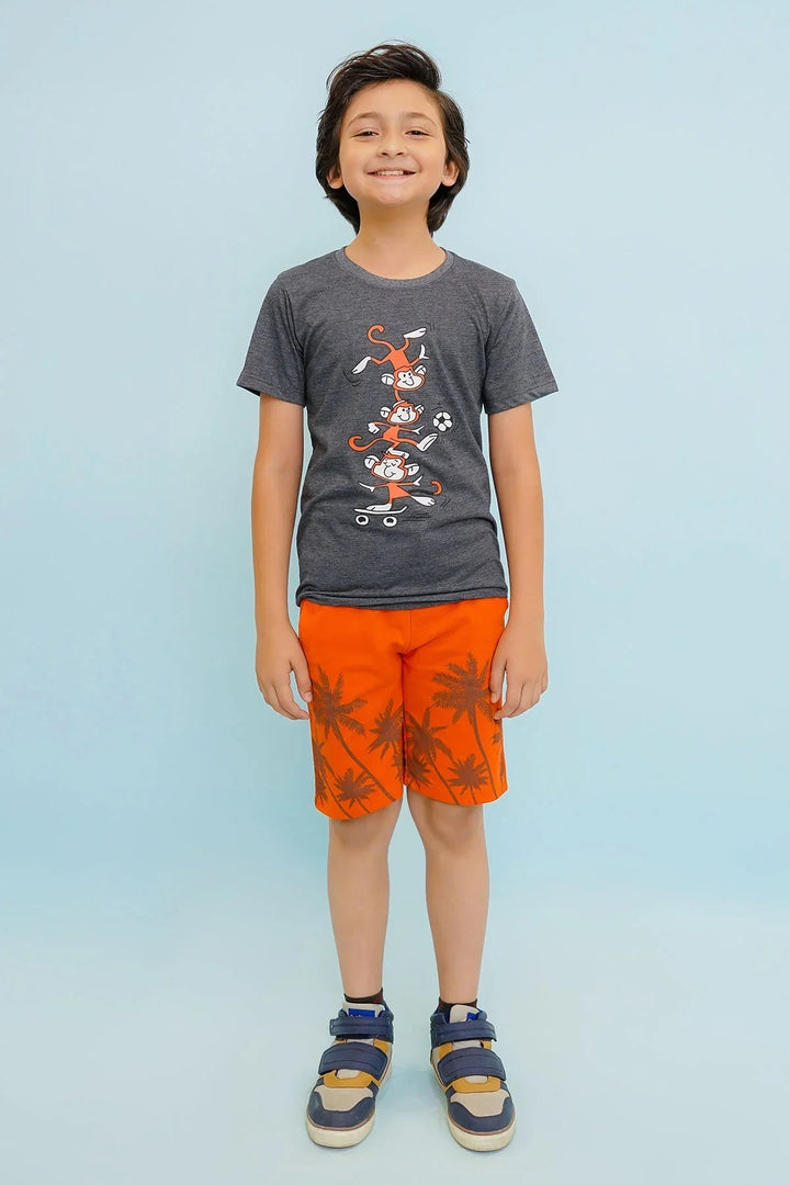 Ochre RTW Printed Cotton T-Shirt Boys 1 Piece OKB-297 - Summer Collection